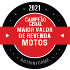 Premiações conquistadas pelos modelos na linha HONDA CG160.
